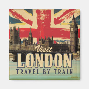 Besök London vintage affisch Magnet