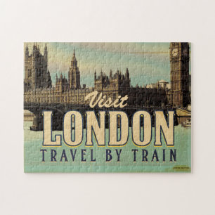Besök London vintage affisch Pussel