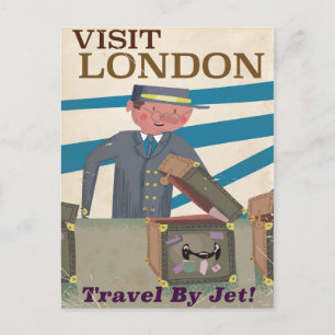 Besök London vintage resposter konst Vykort