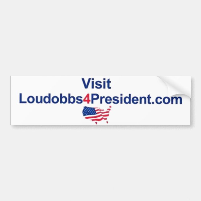 Besök LouDobbs4President.com Bildekal (Framsidan)