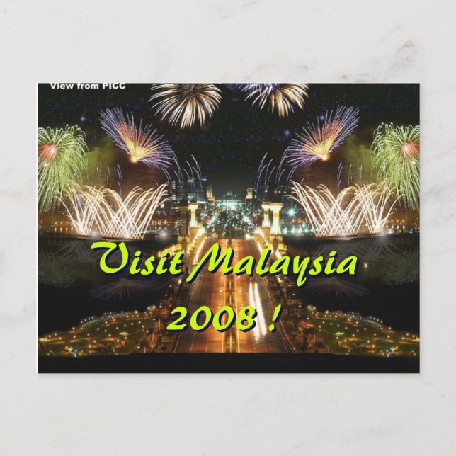 Besök Malaysia 2008! Vykort (Framsida)