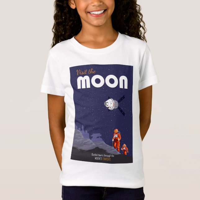 Besök Måne - Rymdresor T Shirt (Framsida)