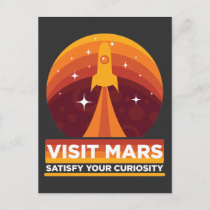 Besök Mars Space-astronomi Satism din nyfikenhet Vykort