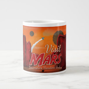 Besök Mars Vintage affisch Jumbo Mugg