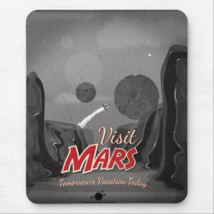 Besök Mars Vintage affisch Musmatta