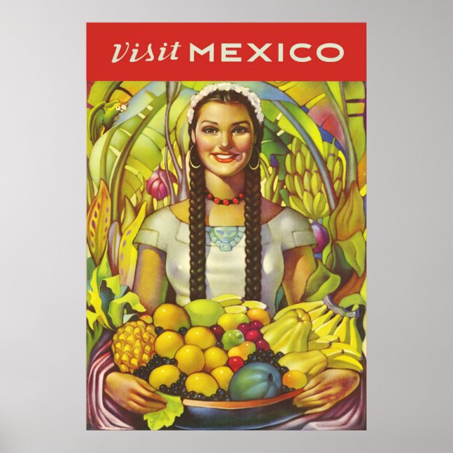 Besök Mexiko Poster (Framsidan)
