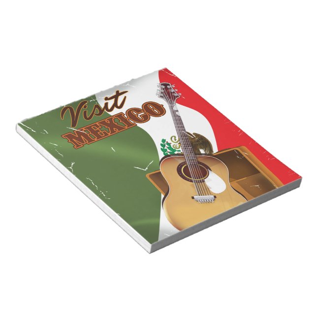 Besök Mexiko vintage resor poster Anteckningsblock (Vinklad)