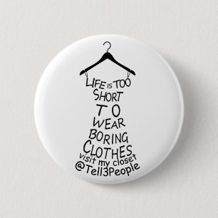Besök min Closet @tell3People White-knapp Knapp