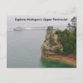Besök Miners Castle i Michigans övre Peninsula Vykort