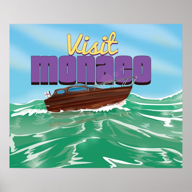 Besök Monaco Resaaffisch Poster (Framsidan)