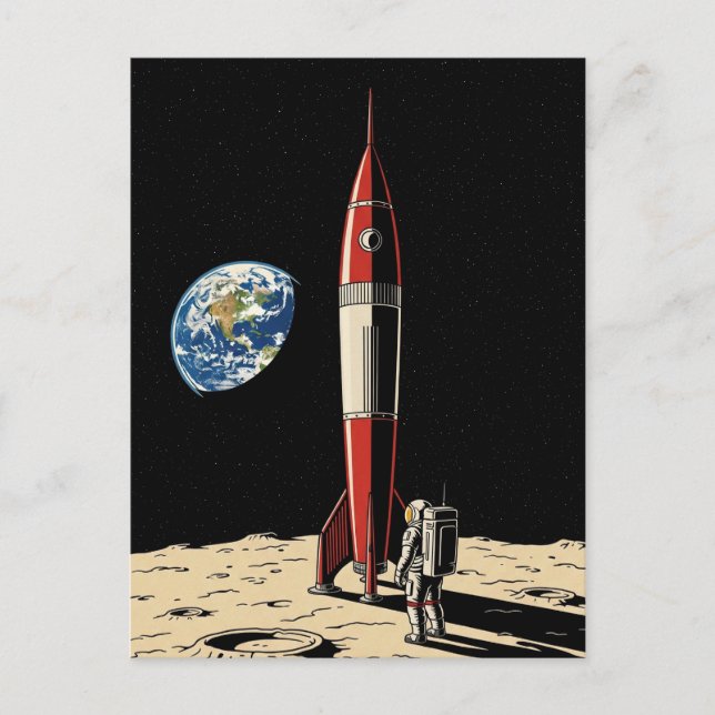 Besök Moon Travel Vykort (Framsida)