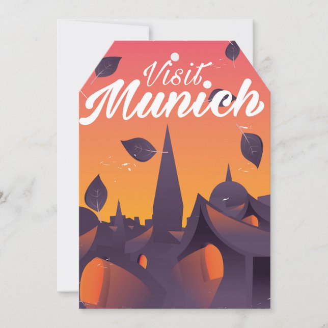 Besök München Tyskland resaffisch (Framsida)