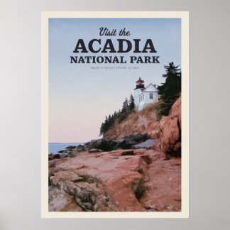 Besök nationalparken Acadia Poster