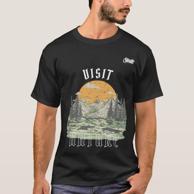 Besök naturvårdsavdelningen - Perfekt för utomhusb T Shirt (Framsida)