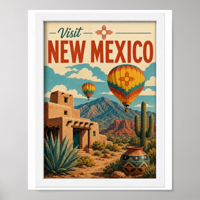 Besök New Mexico Resor Vintage Poster (Framsidan)