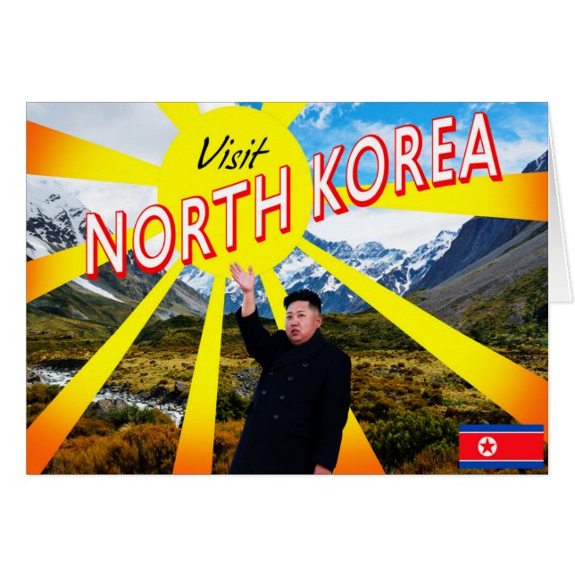 Besök Nordkorea Hälsningskort (Framsidan Horizontal)