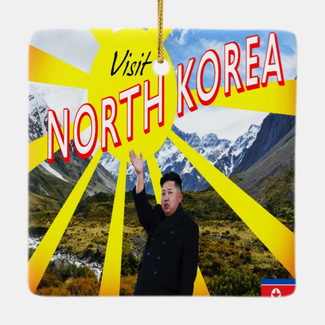 Besök Nordkorea Julgransprydnad Keramik (Baksida)
