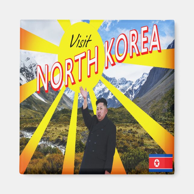 Besök Nordkorea Magnet (Framsidan)