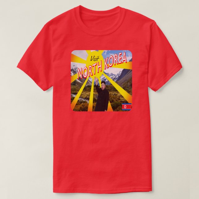 Besök Nordkorea Tee Shirt (Design framsida)
