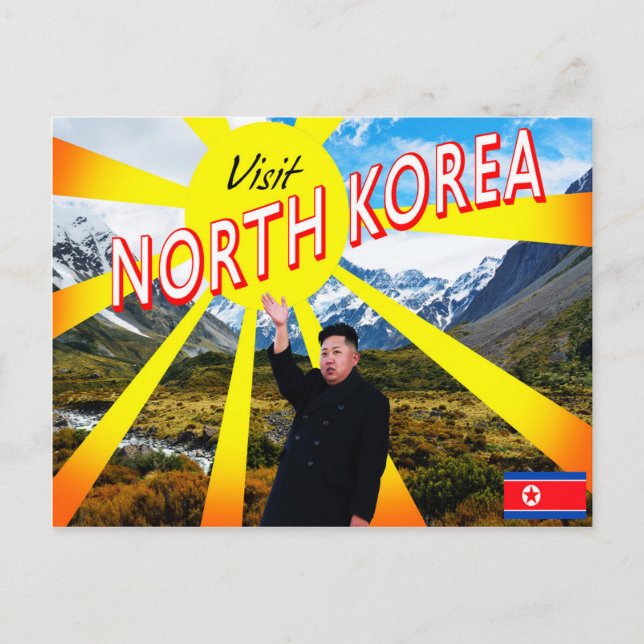 Besök Nordkorea Vykort (Framsida)
