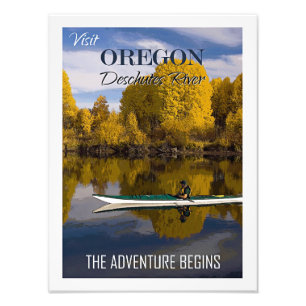 Besök Oregon, Deschutes River. Fototryck