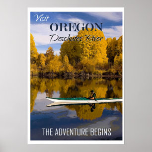 Besök Oregon, Deschutes River. Poster