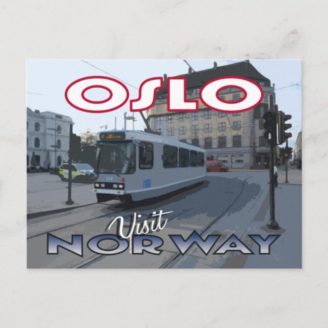 Besök... Oslo, Norge - vykort (Framsida)