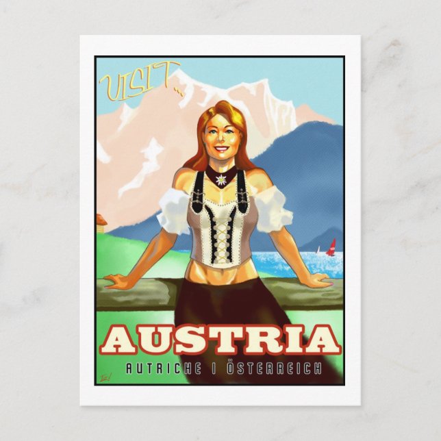 Besök Österrike! Vykort (Framsida)