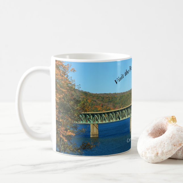 Besök PA-Vilder Picturesque Souvenir Casey Bridge Kaffemugg (Med munk)