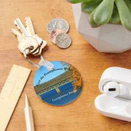 Besök PA-Vilder Picturesque Souvenir Casey Bridge Nyckelring