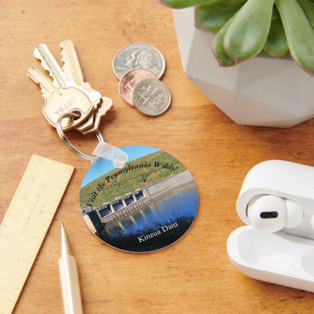Besök PA-Vilder Picturesque Souvenir Kinzua Dam Nyckelring (Skrivbord)