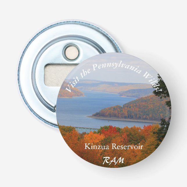 Besök PA Vilds Scenia Souvenir Kinzua Reservoir Flasköppnare (Framsidan)