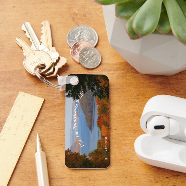 Besök PA Vilds Scenia Souvenir Kinzua Reservoir Nyckelring (Skrivbord)