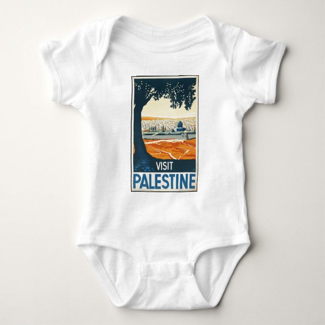 Besök Palestina T-shirt (Framsida)