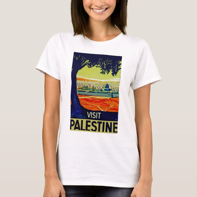 Besök Palestina T-shirt (Framsida)