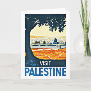 Besök Palestina Vintage resor Helgkort