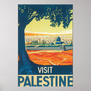 Besök Palestina Vintage resor Poster