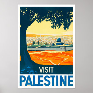 Besök Palestina Vintage resor Poster