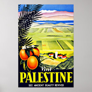 Besök Palestina Vintage resor Poster