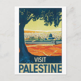 Besök Palestina Vintage resor Poster Vykort