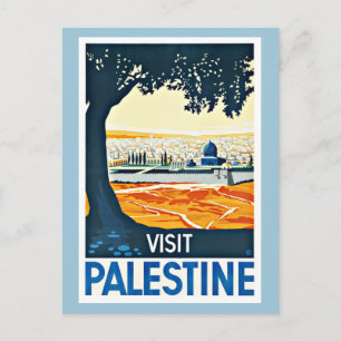 Besök Palestina Vintage resor Vykort