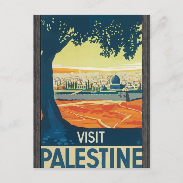 Besök Palestina, Vintage Vykort (Framsida)