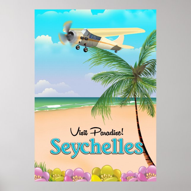 Besök Paradise! Seychellernas reseaffisch Poster (Framsidan)
