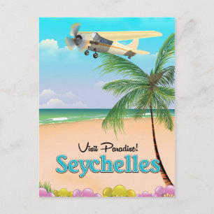 Besök Paradise! Seychellernas reseaffisch Vykort