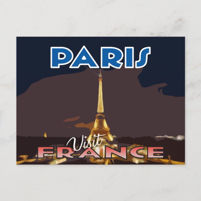 Besök... Paris, Frankrike - vykort (Framsida)