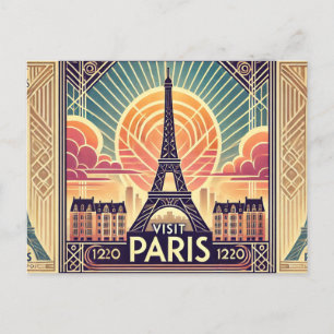 Besök Paris Vykort