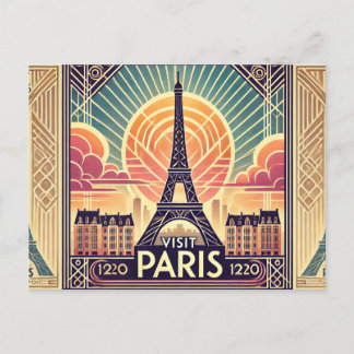 Besök Paris Vykort