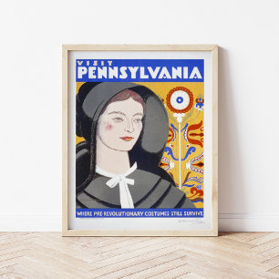Besök Pennsylvania Vintage resor Poster