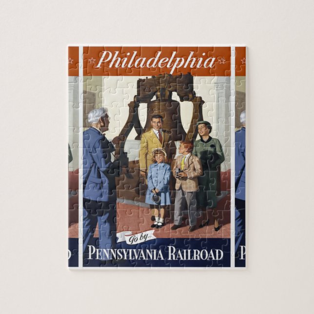 Besök Philadelphia på den Pennsylvania järnvägen Pussel (Vertikal)