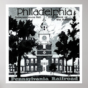 Besök Philadelphia på Pennsylvania Railroad Poster